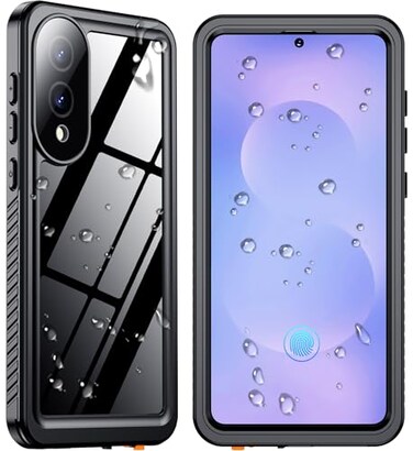SPIDERCASE Only for Samsung Galaxy S25 Edge Case Waterproof Builtin Screen Camera Lens ProtectorIP68 Military Grade Shockproof Full Protection Only for S25 Edge 67 BlackClear