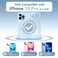 CAPRARO Cute for iPhone 13 Pro Case Compatible with MagSafe Curly Wave Edge Full Camera Protection 14 FT Drop Protection Magnetic Phone Case for 13 Pro 61 Inch Light Blue