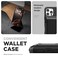 VRS DESIGN Damda Glide Pro Card Holder Case for iPhone 16 Pro Max 2024 Sturdy Semi Auto Card Slot Wallet 4 Cards Case Designed for iPhone 16 Pro Max 2024 Logo Black