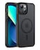H HUALELE Hualele Magnetic for iPhone 14 Case iPhone 13 CaseCompatible with MagSafe Military Grade Dropproof Translucent Matte Hard Back Soft Edge Slim Phone Case iPhone 1314Black
