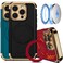 COOLQO for iPhone 14 Pro Max Case 67 Upgraded 360 Spin Magnetic Stand Compatible with MagsafeMilitary Protection Shockproof Protective Phone Holder Cover for iPhone 14 Pro Max Black Gold