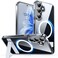 CANSHN Strong Magnetic Seamless Stand Designed for Samsung Galaxy S25 Plus Case 2025 Adjustable Kickstand Compatible with Magsafe Crystal Clear