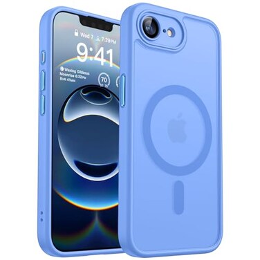 CANSHN Magnetic for iPhone 17e 16e Case Upgraded Full Camera Protection Compatible with Magsafe Translucent Matte Shockproof Protective Phone Case for iPhone 17e 16e Ultramarine