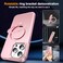 SKYLMW Compatible with iPhone 12 Pro Max Case iPhone 13 Pro Max Case 67 with Magnetic ORing Stand Compatible with MagSafeGreat Grip Feeling Rose Gold