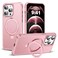 SKYLMW Compatible with iPhone 12 Pro Max Case iPhone 13 Pro Max Case 67 with Magnetic ORing Stand Compatible with MagSafeGreat Grip Feeling Rose Gold