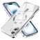 Misea Magnetic for iPhone 16 Case Compatible with MagSafe Never Yellowing Military Grade Drop Protection Full Camera Lens Protector Plating Soft Clear Phone Case for Women 61 inch Silver