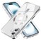 Misea Magnetic for iPhone 16 Case Compatible with MagSafe Never Yellowing Military Grade Drop Protection Full Camera Lens Protector Plating Soft Clear Phone Case for Women 61 inch Silver