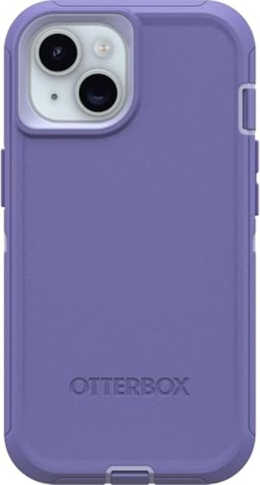OtterBox iPhone 15 iPhone 14 iPhone 13 Only Defender Series Case Mountain Majesty Purple Case Only Screenless Rugged Durable with Port Protection