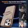 SKYLMW Compatible with iPhone 12 Pro Max Case iPhone 13 Pro Max Case with Invisible Magnetic ORing Stand Translucent Phone Cases 67 Compatible with MagSafeGreat Grip Feeling Brown