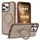 SKYLMW Compatible with iPhone 12 Pro Max Case iPhone 13 Pro Max Case with Invisible Magnetic ORing Stand Translucent Phone Cases 67 Compatible with MagSafeGreat Grip Feeling Brown