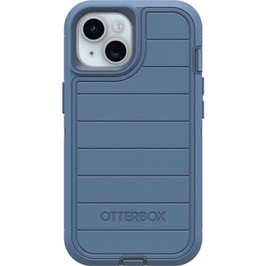 OtterBox iPhone 14 iPhone 13 Only Defender Series Case Baby Blue Jeans Case Only Screenless Rugged Durable with Port Protection Microbial Defense Protection