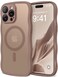 CAPRARO Cute for iPhone 14 Pro Max Case Compatible with MagSafe Curly Wave Edge Full Camera Protection 14 FT Drop Protection Magnetic Phone Case for 14 Pro Max 67 Inch Brown