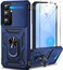 Taisairu for Samsung Galaxy S24Samsung Galaxy S25 Case with Screen Protector Slide Camera Lens Cover Builtin Ring Stand Protective Phone Case for Samsung S25 CaseSamsung S24 Case Blue