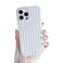 Yeddabox for iPhone 14 Pro Case Cute Striped Phone Case Soft TPU Slim Shockproof Phone Cover for Women Girls Blue and White