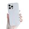 Yeddabox for iPhone 14 Pro Case Cute Striped Phone Case Soft TPU Slim Shockproof Phone Cover for Women Girls Blue and White