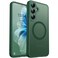 CANSHN Designed for Samsung Galaxy S25 Plus Case 2025 Full Camera Protection Compatible with Magsafe Translucent Matte Back Protective Phone Cover Deep Green
