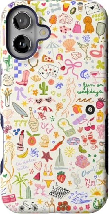 Casely iPhone 16 Plus Case All The Fun Things Fun on Weekdays Bold Protective Design Compatible with MagSafe