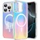 JETech Iridescent Case for iPhone 16 Pro Max 69Inch with Camera Control Capture Button Compatible with MagSafe Cute Unique and Aesthetic Design Colorful Translucent Cover Iridescent