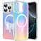 JETech Iridescent Case for iPhone 16 Pro Max 69Inch with Camera Control Capture Button Compatible with MagSafe Cute Unique and Aesthetic Design Colorful Translucent Cover Iridescent