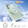 Zalinbo for Samsung Galaxy S25 Plus Case with 360Rotatable Magnetic Ring Stand Compatible with MagSafe Military Protection Shockproof Matte Translucent Phone Cases for Galaxy S25Green