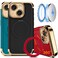 COOLQO for iPhone 13 Case 61 Upgraded 360 Spin Magnetic Stand Compatible with MagsafeMilitary Protection Plating Matte ScratchResistant Back Protective Shockproof Phone Case Black Gold