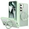 Zalinbo for Samsung Galaxy S25 Case with 360Rotatable Magnetic Ring Stand Compatible with MagSafe Military Protection Shockproof Matte Translucent Phone Cases for Samsung Galaxy S25Green