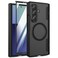 Maxdara for Z Fold 7 Case Compatible with Magsafe Hinge Protection and Builtin Screen Protector Magnet Magnetic Translucent CoverBlack