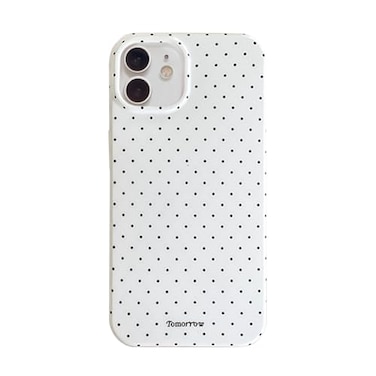 inewateri Compatible for iPhone 12iPhone 12 Pro Case with Cute Fashion Polka Dot Aesthetics Design Simple Cases for Soft TPU Slim Protection CoverWhite