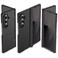 MAKAVO for Samsung Galaxy Z Fold 7 Case Builtin Outer Screen Protector Hinge Protection Fold7 Slim Thin Full Body Hard Shockproof Phone Cover Black