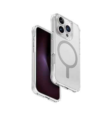 UNIQ LP Xtreme iPhone 16 Pro Max Case Frost Clear AntiFingerprint Airlite Corners Magnetic Charging Phone Case