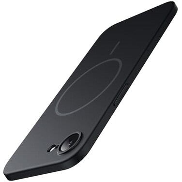 JETech Magnetic Slim Case for iPhone 17e 2026 iPhone 16e Compatible with MagSafe Camera Lens Full Protection UltraThin Lightweight Matte Finish Minimalist Phone Cover Black