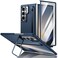 XIMAND for Samsung Galaxy Z Fold 7 Protect Case with Slim S Pen Slot Capacitance Pen Lens Stand and Bulitin Screen Protection Full Body Drop Fall ProtectionDarkBlue