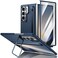 XIMAND for Samsung Galaxy Z Fold 7 Protect Case with Slim S Pen Slot Capacitance Pen Lens Stand and Bulitin Screen Protection Full Body Drop Fall ProtectionDarkBlue
