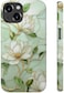 STARVIP for iPhone 15 Case Cute Wireless Charging Compatible DualLayer Hard Shell Silicone Cover Aesthetic Protective Phone Case for Women Vintage Magnolia Flowers