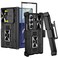 VEGO for Galaxy Z Fold 7 Case with Belt Clip Holster 360Ring Magnetic Kickstand Camera Cover Front Screen Protector Hinge Protection Shockproof Armor Case for Samsung Z Fold 7 Black