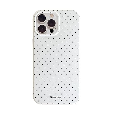 inewateri Compatible with iPhone 16 Pro Case with Cute Fashion Polka Dot Aesthetics Design Simple Case for Soft TPU Slim Protection Case for iPhone 16 ProWhite