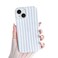 Yeddabox for iPhone 14 Case Cute Striped Phone Case Soft TPU Slim Shockproof Phone Cover for Women Girls Blue and White