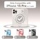 CAPRARO Cute for iPhone 15 Pro Case Compatible with MagSafe Curly Wave Edge Full Camera Protection 14 FT Drop Protection Magnetic Phone Case for 15 Pro 61 Inch Stone