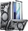 Poetic Spartan for Samsung Galaxy Z Fold 7 Case Hinge ProtectionMagnetic Ring Adjustable StandBuiltin Screen ProtectorCompatible with MagSafe FullBody Rugged Phone Case Metallic Gun Metal