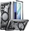 Poetic Spartan for Samsung Galaxy Z Fold 7 Case Hinge ProtectionMagnetic Ring Adjustable StandBuiltin Screen ProtectorCompatible with MagSafe FullBody Rugged Phone Case Metallic Gun Metal