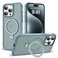 SKYLMW Compatible with iPhone 15 Pro Case with Invisible Magnetic ORing Stand Translucent Case for iPhone 15 Pro 61 Compatible with MagSafeGreat Grip Feeling Blue