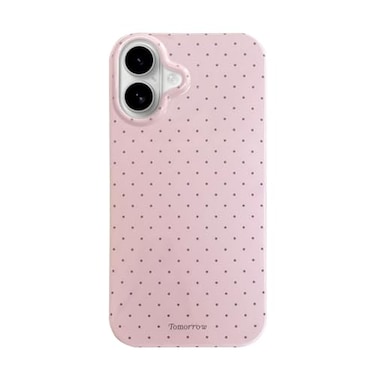 inewateri Compatible with iPhone 16 Case with Cute Fashion Polka Dot Aesthetics Design Simple Case for Soft TPU Slim Protection Case for iPhone 16Pink