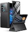 BERFY for Z Fold 7 Case with Privacy Screen Protector Anti Spy Hidden Kickstand Slide Camera Cover Hinge Protective Full Body Shockproof Phone Case for Samsung Galaxy Z Fold 7 Black