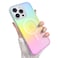 Heaofei Cute Case for iPhone 16 Pro Max Case for Women Girls Compatible with Magsafe Aesthetic Girly Glitter Bling Rainbow Magnetic Protective Phone Cover Translucent Iridescent Blue Pink