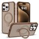 SKYLMW Compatible with iPhone 15 Pro Max Case with Invisible Magnetic ORing Stand MilitaryGrade Translucent Case for iPhone 15 ProMax 67 Compatible with MagSafeGreat Grip FeelingDesert Brown