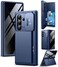 TONGATE Wallet for Z Fold 7 Case with Privacy Screen Protector 4Card HolderAnti Spy Builtin Large Stand Slide Camera Cover Z7 Shockproof Phone Case for Samsung Galaxy Z Fold 7 2025 8 Blue