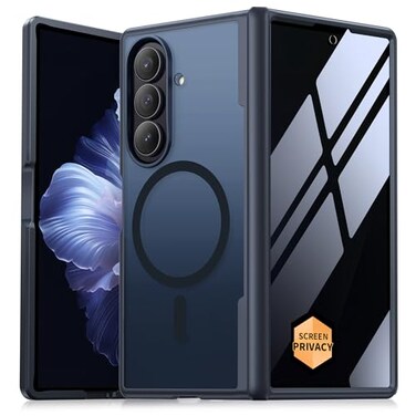 MOBOSI Magnetic for Z Fold 7 Case with Privacy Screen Protector Samsung Galaxy Z Fold7 CoverCompatible with Magsafe Full Body Hinge Protection Shockproof Phone Cases for zfold 7 Black