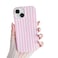Yeddabox for iPhone 13 Case Cute Striped Phone Case Soft TPU Slim Shockproof Phone Cover for Women Girls Pink