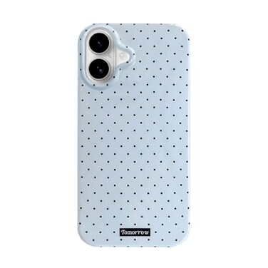 inewateri Compatible with iPhone 16 Case with Cute Fashion Polka Dot Aesthetics Design Simple Cases for Soft TPU Slim Protection CoverBlue