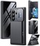 TONGATE Wallet for Z Fold 7 Case with Privacy Screen Protector 4Card HolderAnti Spy Builtin Large Stand Slide Camera Cover Z7 Shockproof Phone Case for Samsung Galaxy Z Fold 7 2025 8 Black